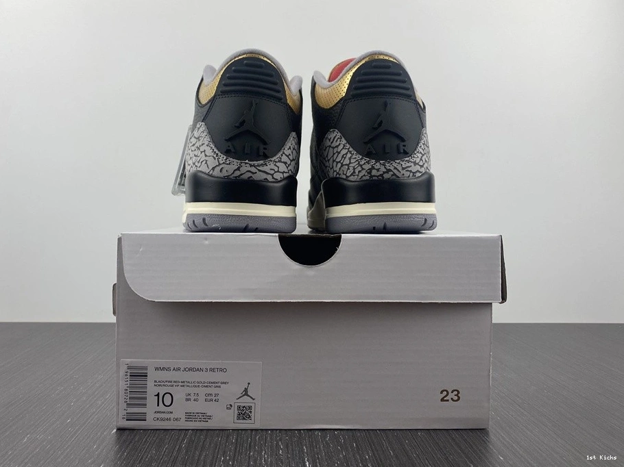 WMNS Jordan Gold 3 Air CK9246-067 Black 1004